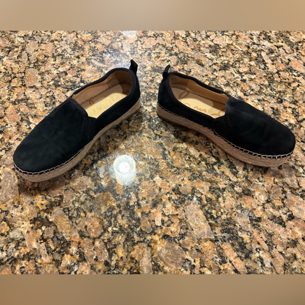 Sam Edelman Women's Carrin Platform Espadrille Slip-On Shoe Black Suede Size: 7M - Picture 6 of 13